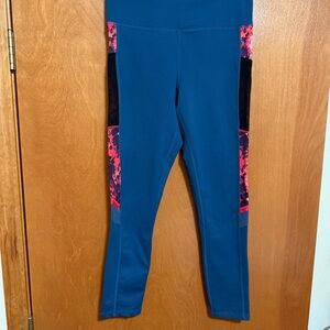 Vibrant Blue and Pink Women's Leggings
